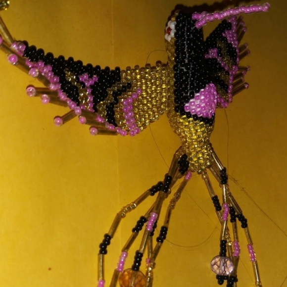 Hummingbird Loom Beaded Necklace - Picture 3 of 16